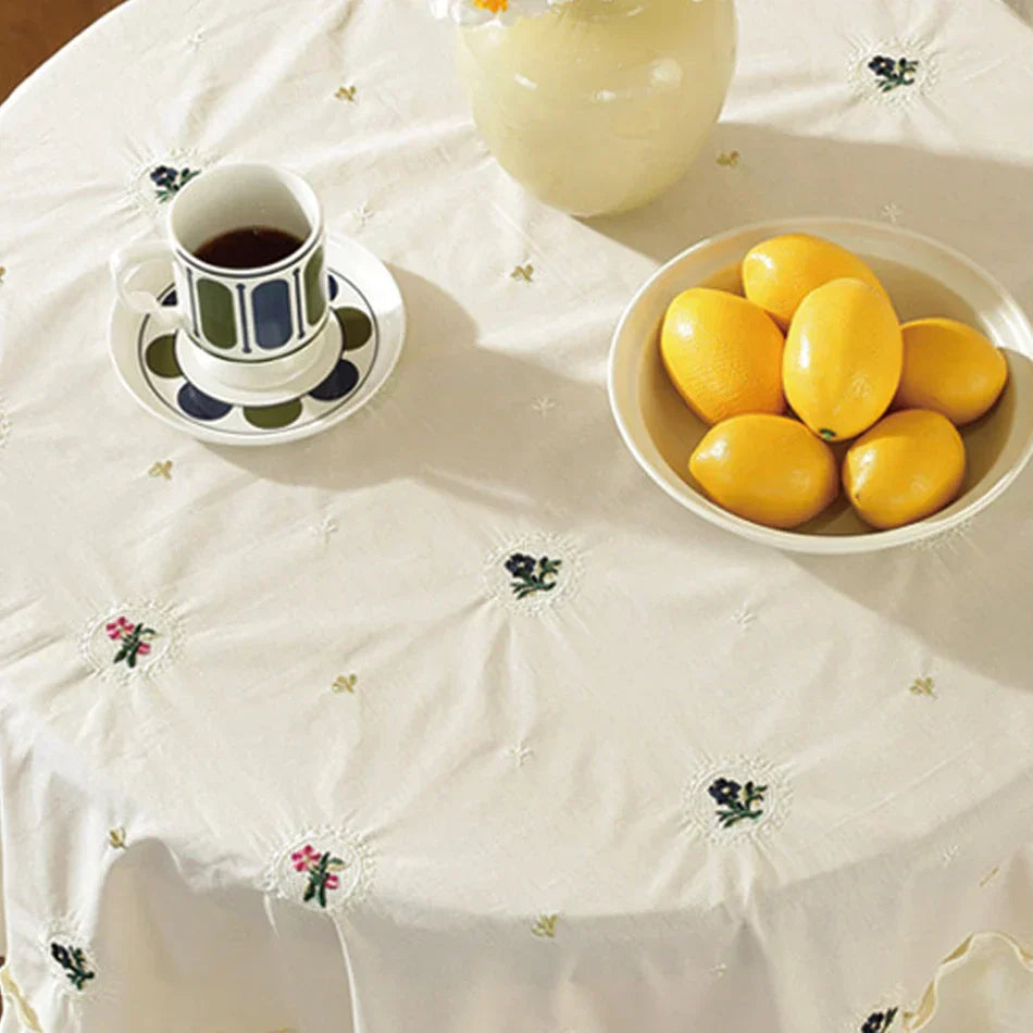 Embroidered Cotton Tablecloth