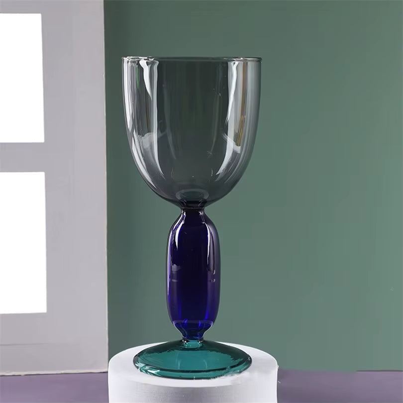 Contrast Color Wine & Water Glasses | 1pc