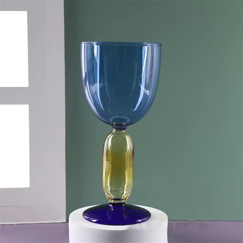 Contrast Color Wine & Water Glasses | 1pc