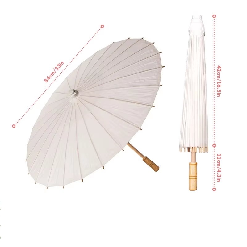 White Paper Parasol Umbrella