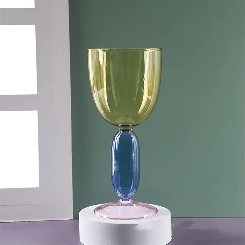 Contrast Color Wine & Water Glasses | 1pc