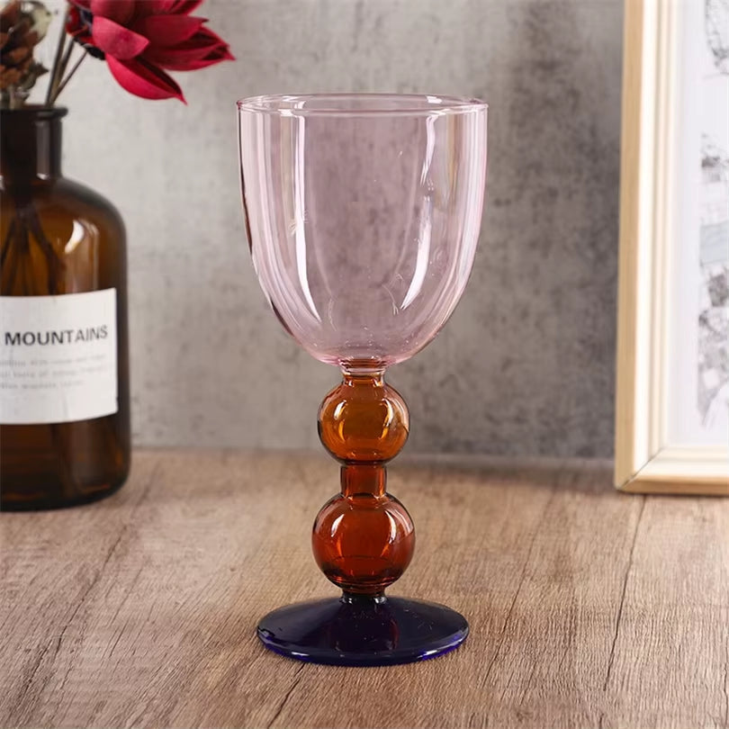 Contrast Color Wine & Water Glasses | 1pc