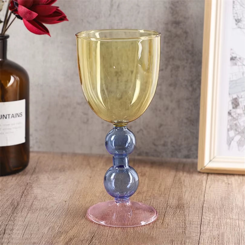Contrast Color Wine & Water Glasses | 1pc
