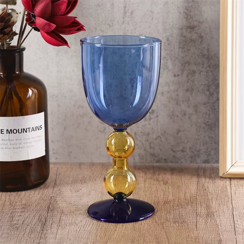 Contrast Color Wine & Water Glasses | 1pc