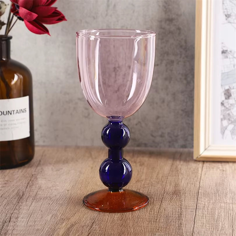 Contrast Color Wine & Water Glasses | 1pc